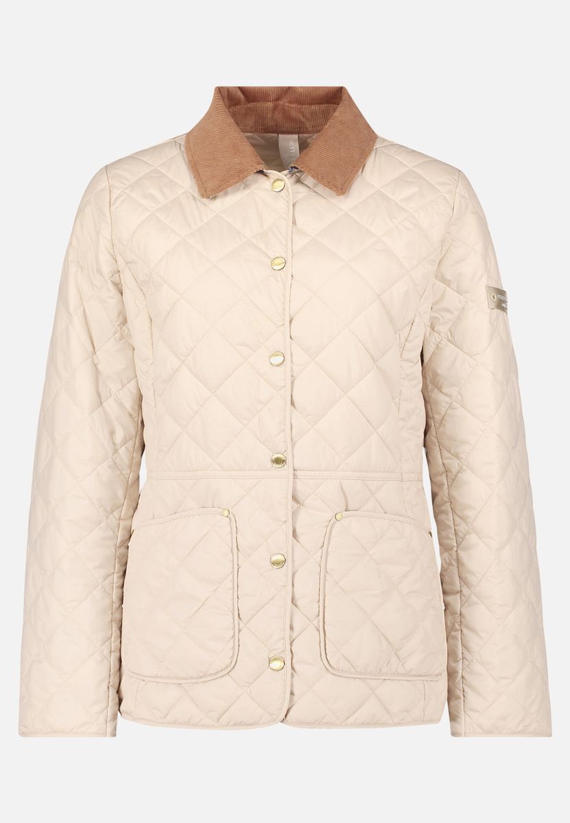 Gesteppte Jacke mit Cordkragen