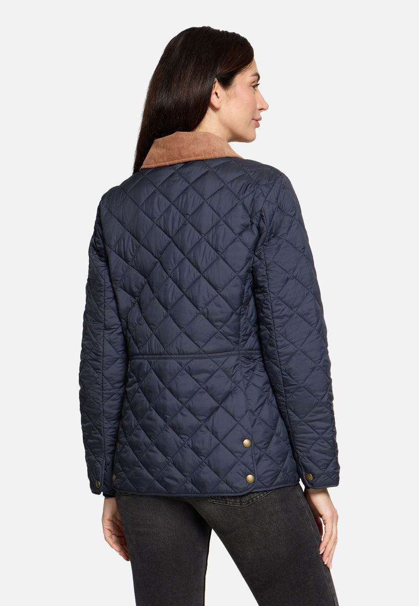Gesteppte Jacke mit Cordkragen