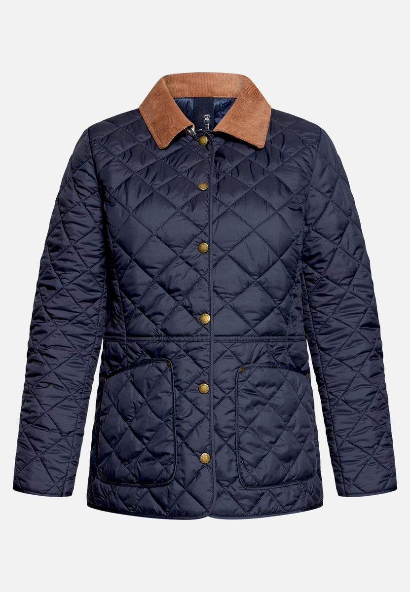 Gesteppte Jacke mit Cordkragen