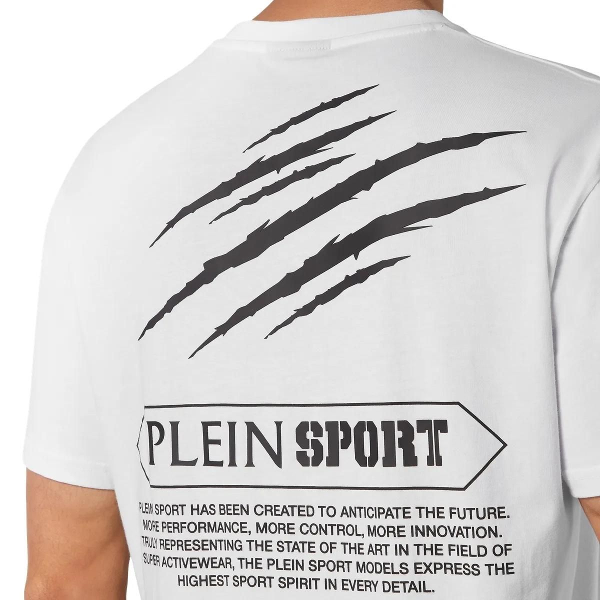 Plein Sport - T-Shirt Global Express Edition - Größe 3XL - weiß