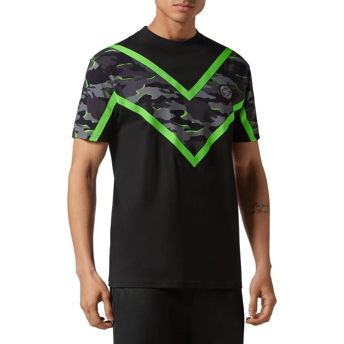 Plein Sport - T-Shirt Camouflage - Größe M - schwarz