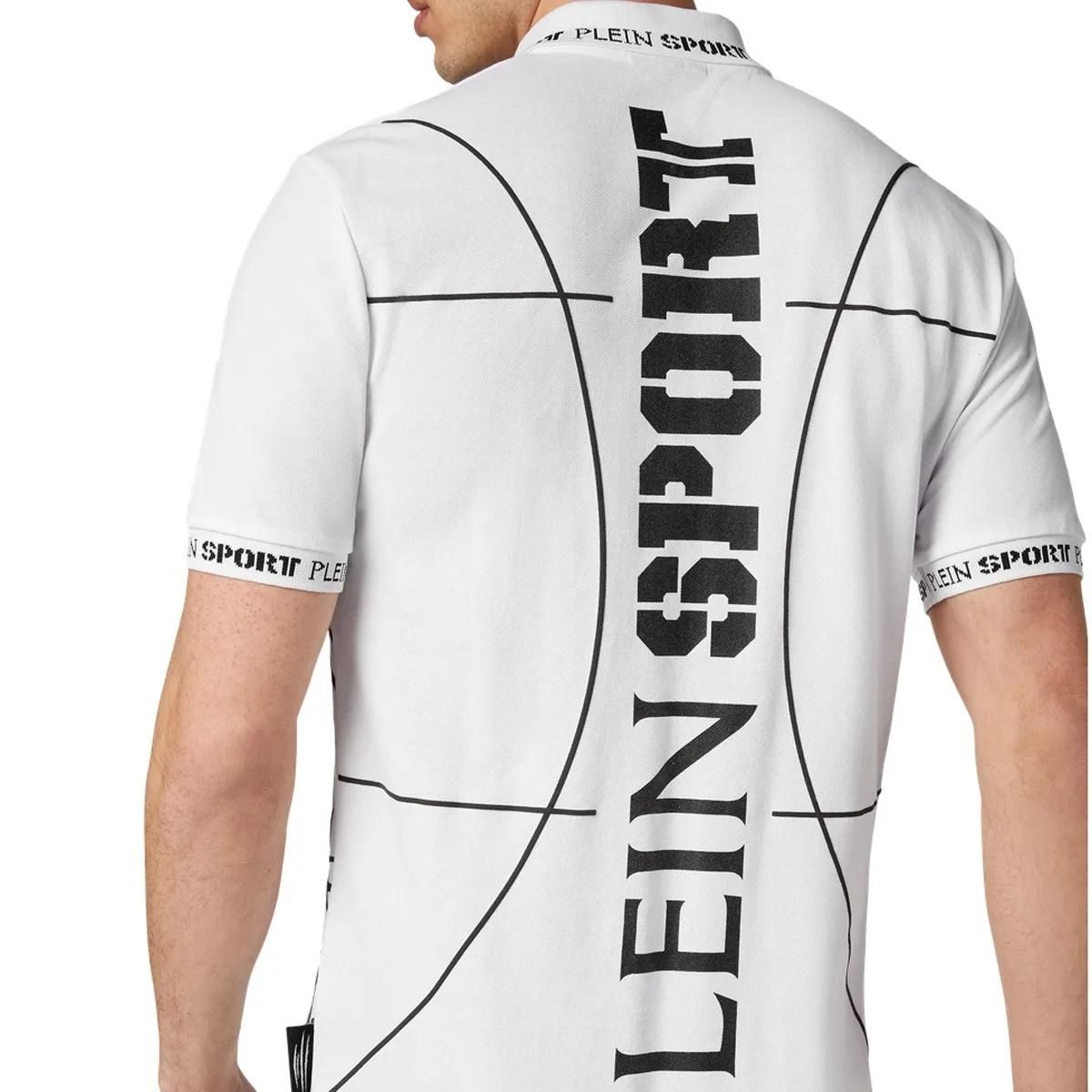 Plein Sport - Poloshirt Tiger - Größe 3XL - weiß