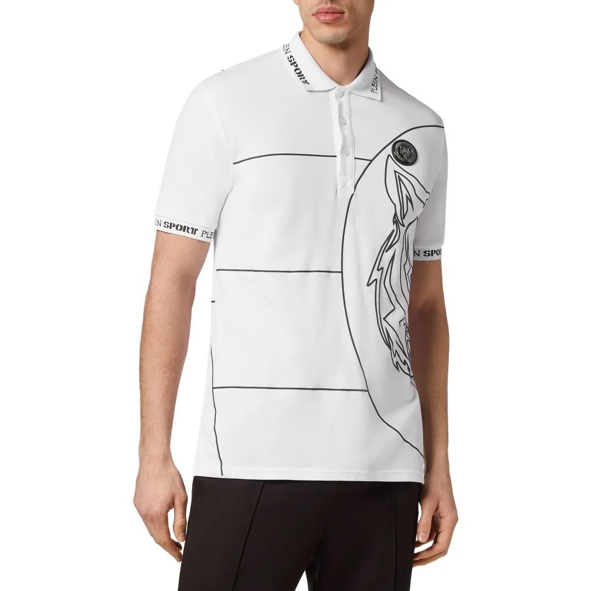 Plein Sport - Poloshirt Tiger - Größe 3XL - weiß