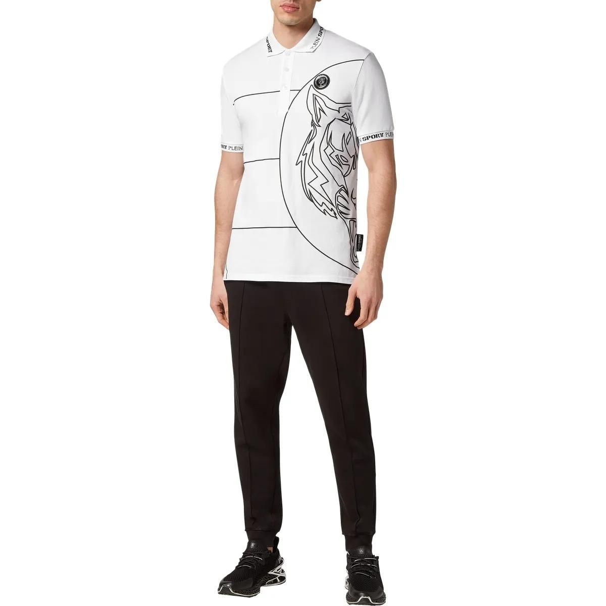 Plein Sport - Poloshirt Tiger - Größe 3XL - weiß