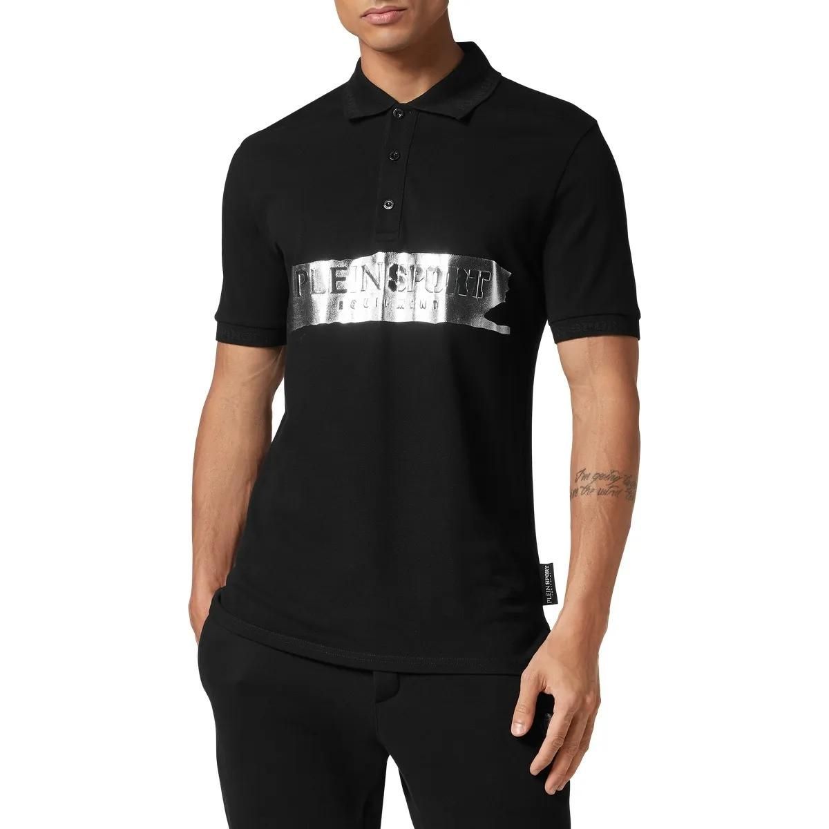 Plein Sport - Poloshirt Silver Brush - Größe 3XL - schwarz
