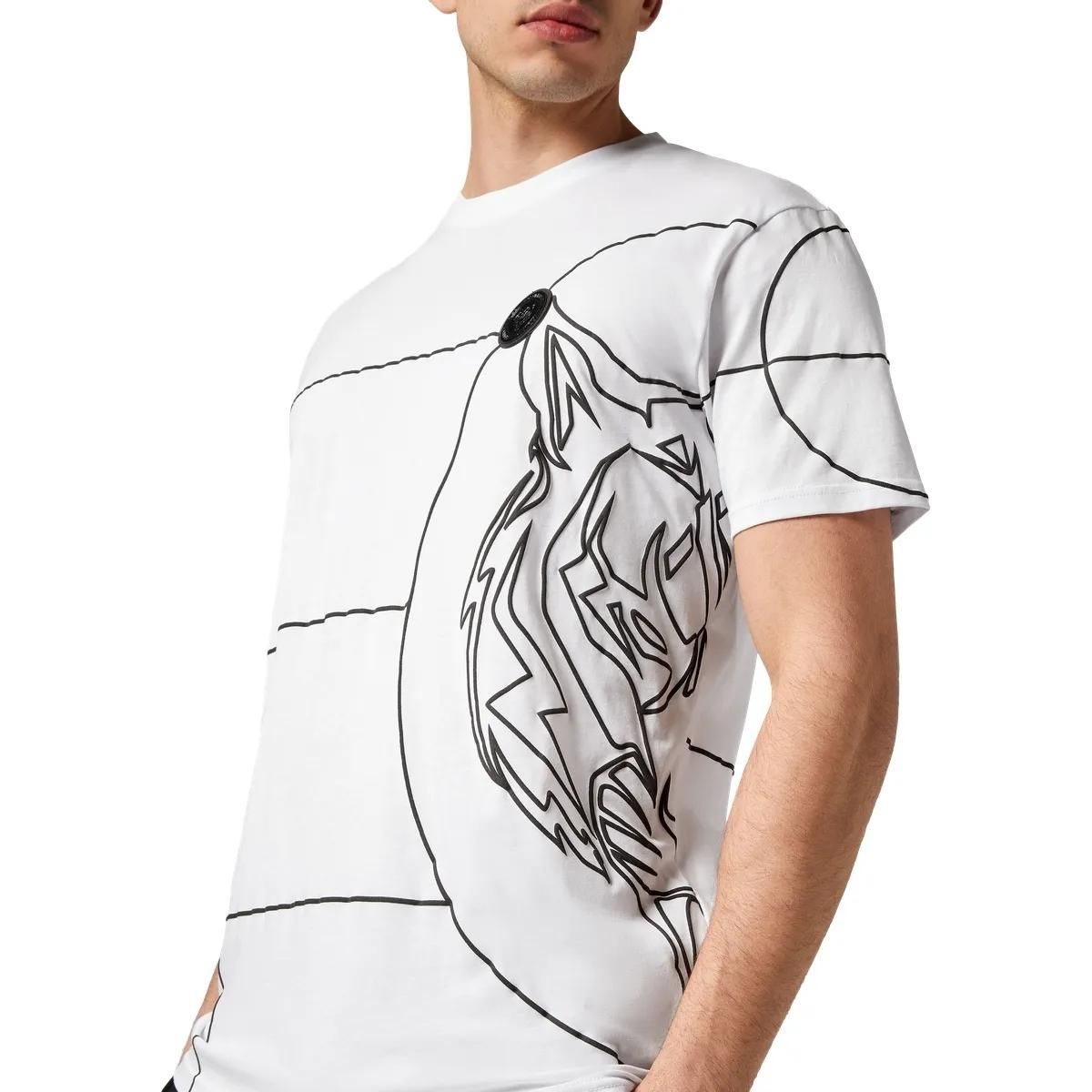 Plein Sport - T-Shirt Tiger - Größe L - weiß