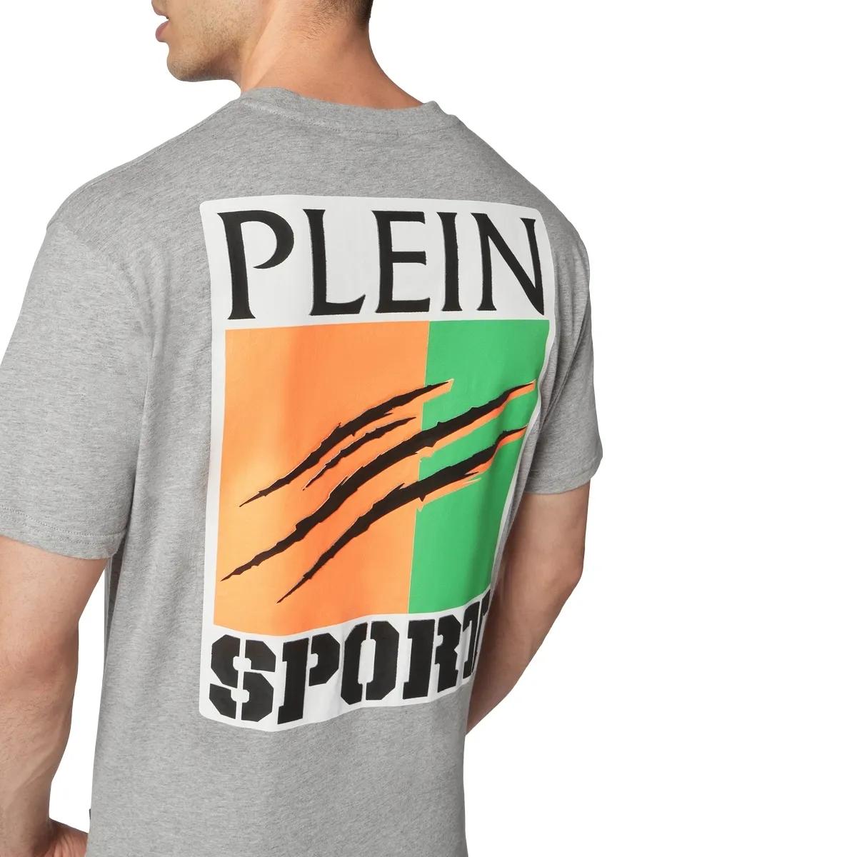 Plein Sport - T-Shirt Scratch - Größe M - grau