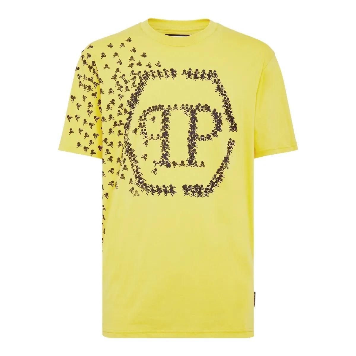 Philipp Plein - T-Shirt Skull&Bones - Größe 3XL - yellow