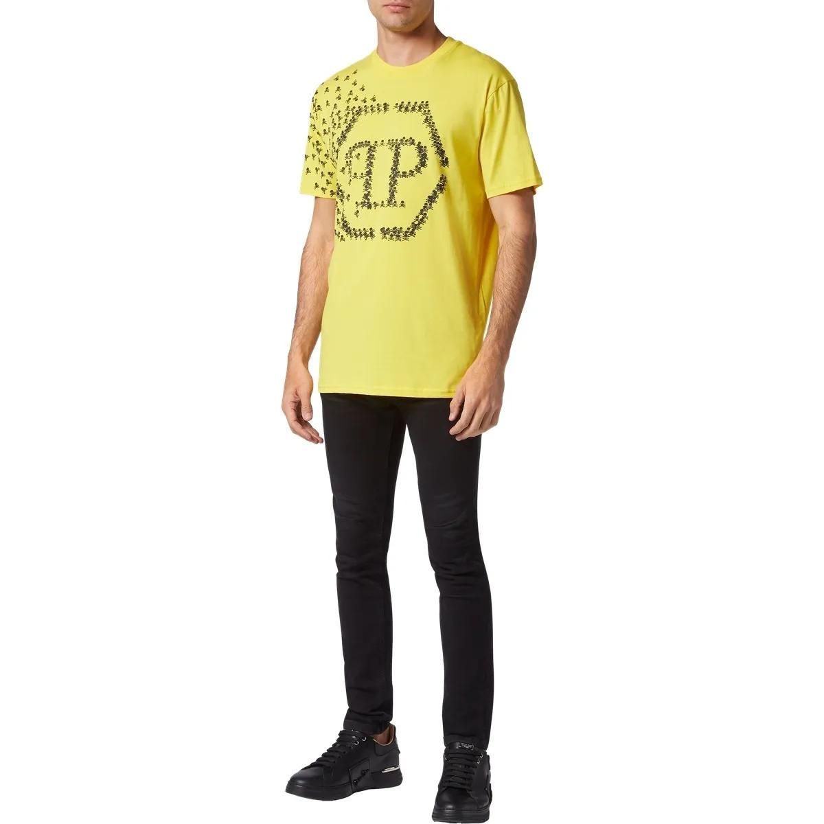 Philipp Plein - T-Shirt Skull&Bones - Größe 3XL - yellow