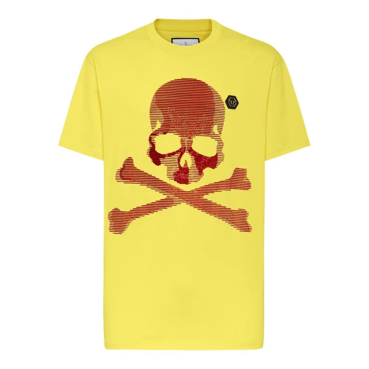 Philipp Plein - T-Shirt Skull&Bones - Größe 3XL - yellow