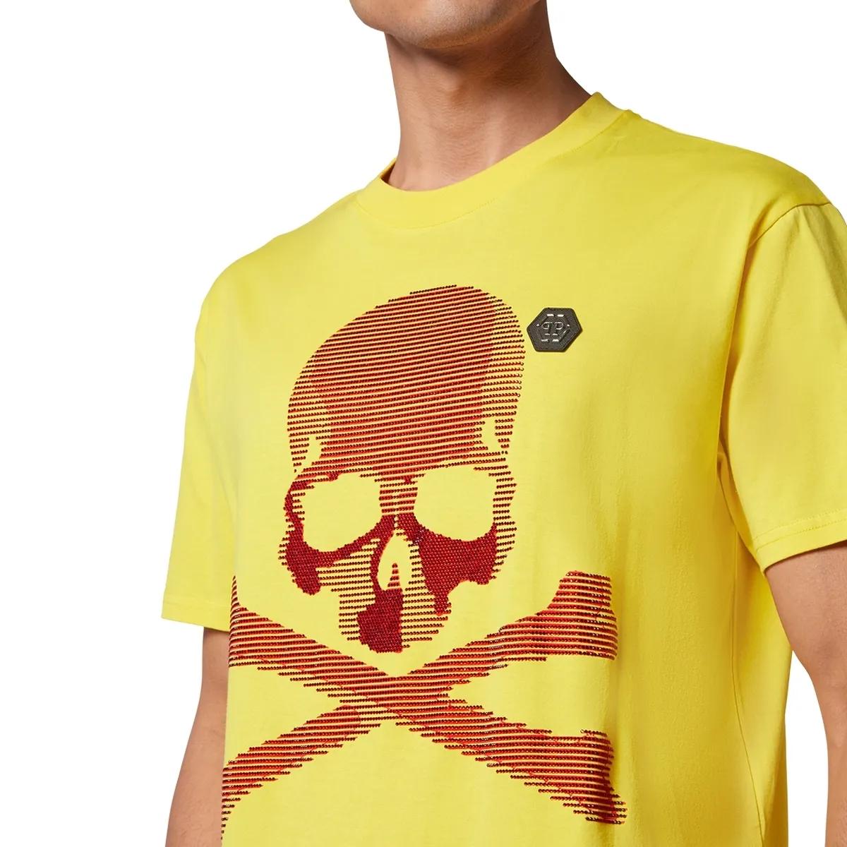 Philipp Plein - T-Shirt Skull&Bones - Größe 3XL - yellow