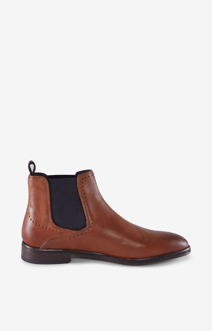Joop! Kleitos Chelsea Boots in Cognac Glattleder mit elastischen Einsätzen