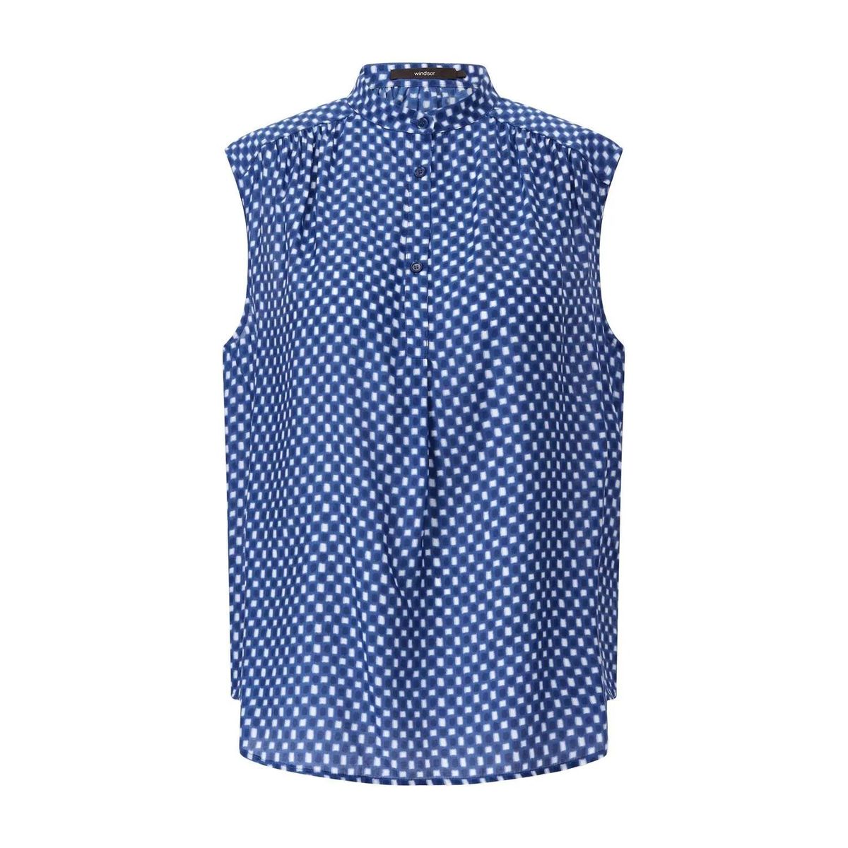 windsor. - Ärmellose Bluse mit Muster - Größe 44 - blau