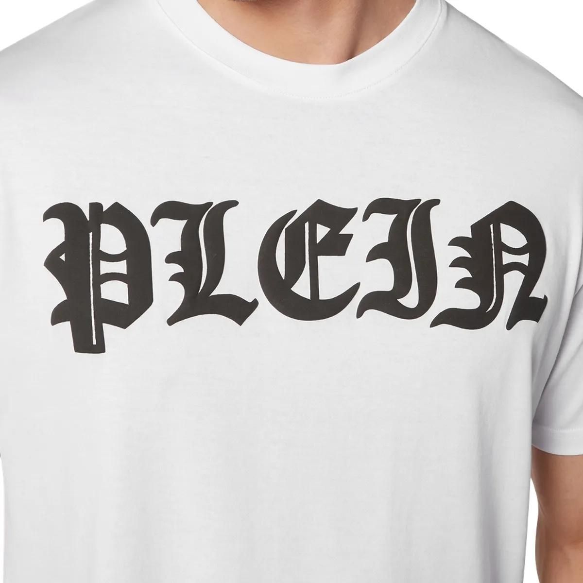 Philipp Plein - T-Shirt Gothic Plein - Größe 3XL - weiß
