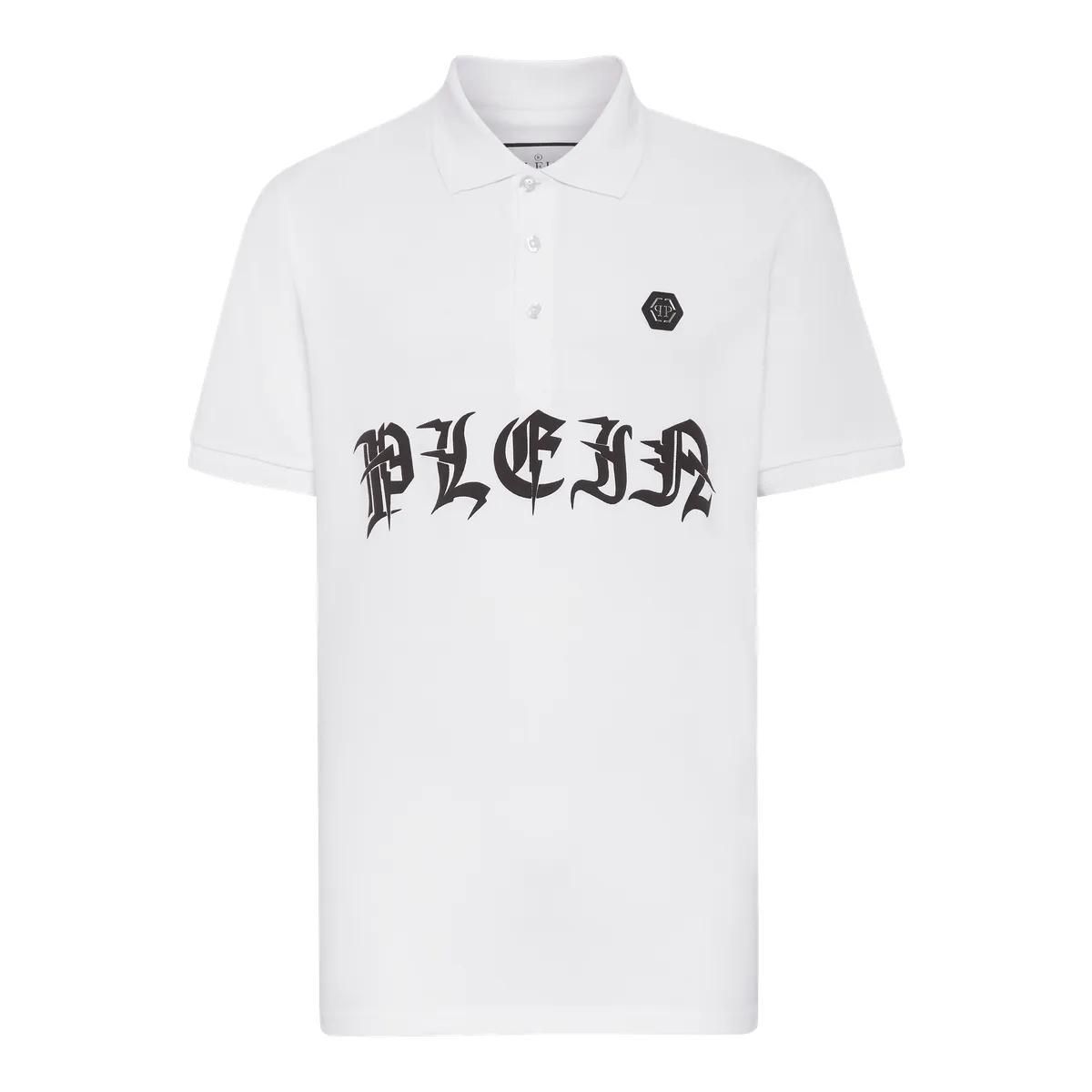 Philipp Plein - Poloshirt Gothic Plein - Größe 3XL - weiß
