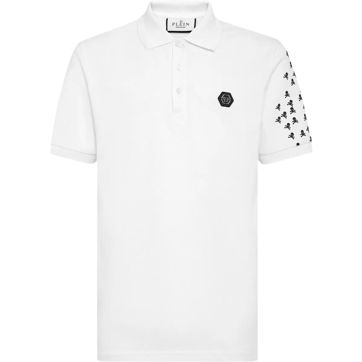 Philipp Plein - Poloshirt Skull&Bones - Größe 3XL - weiß