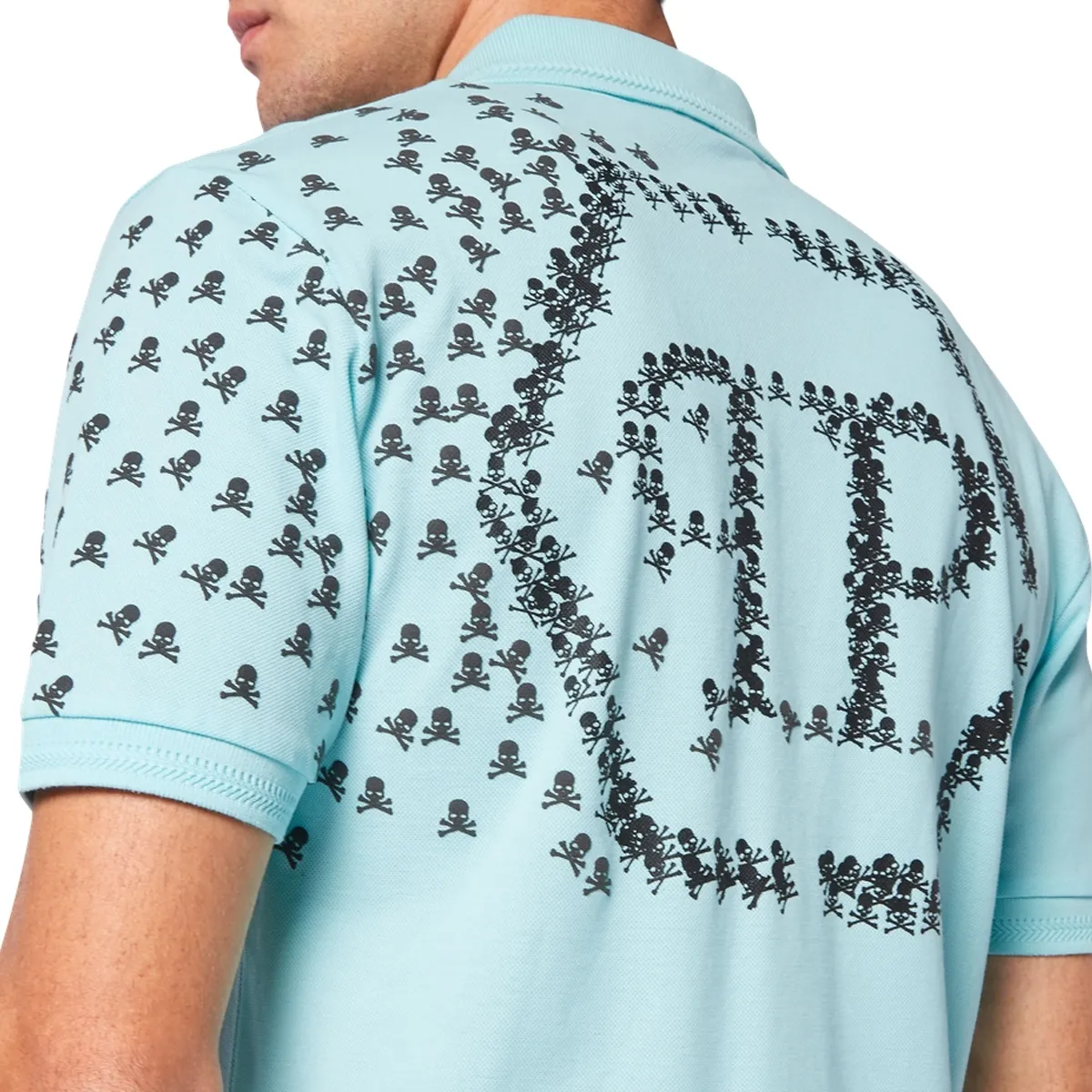 Philipp Plein - Poloshirt Skull&Bones - Größe 3XL - blau