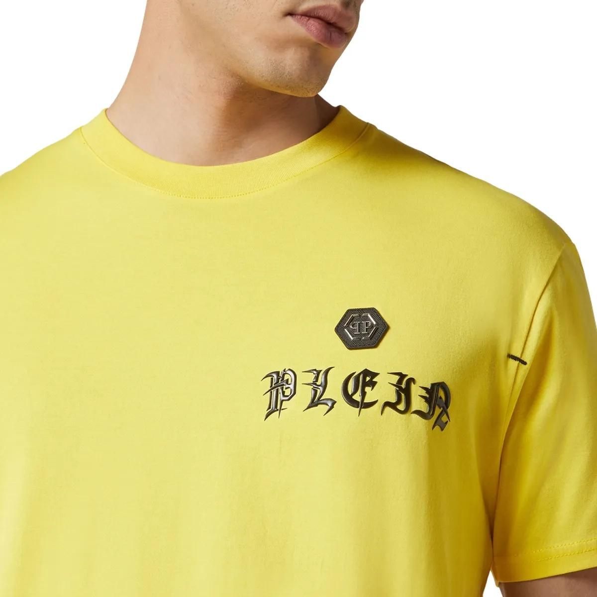 Philipp Plein - T-Shirt Gothic Plein - Größe 3XL - gelb