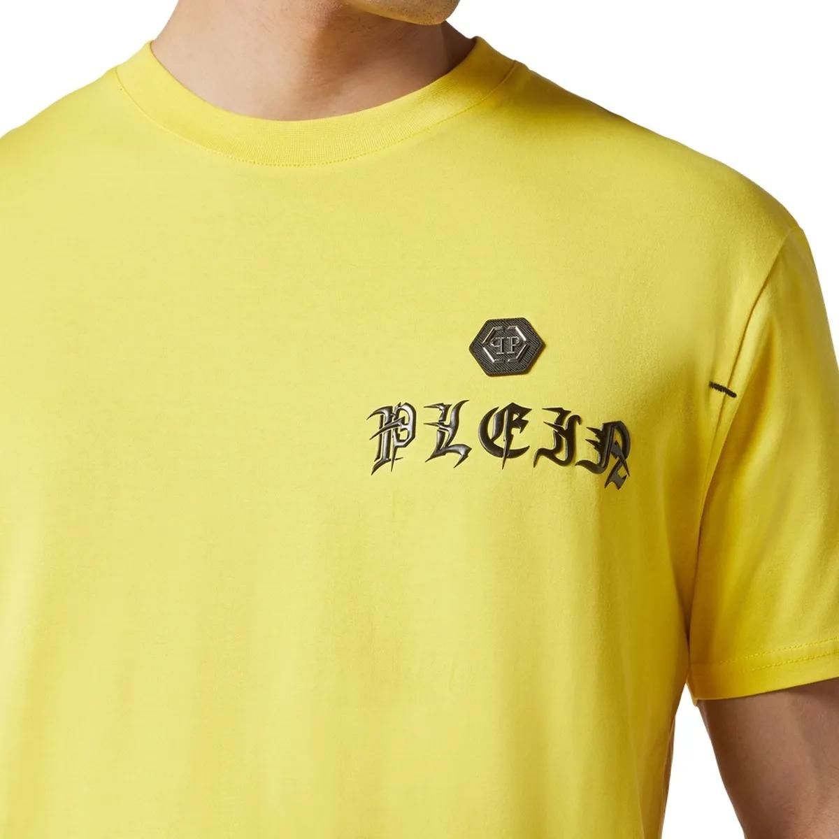 Philipp Plein - T-Shirt Gothic Plein - Größe 3XL - gelb