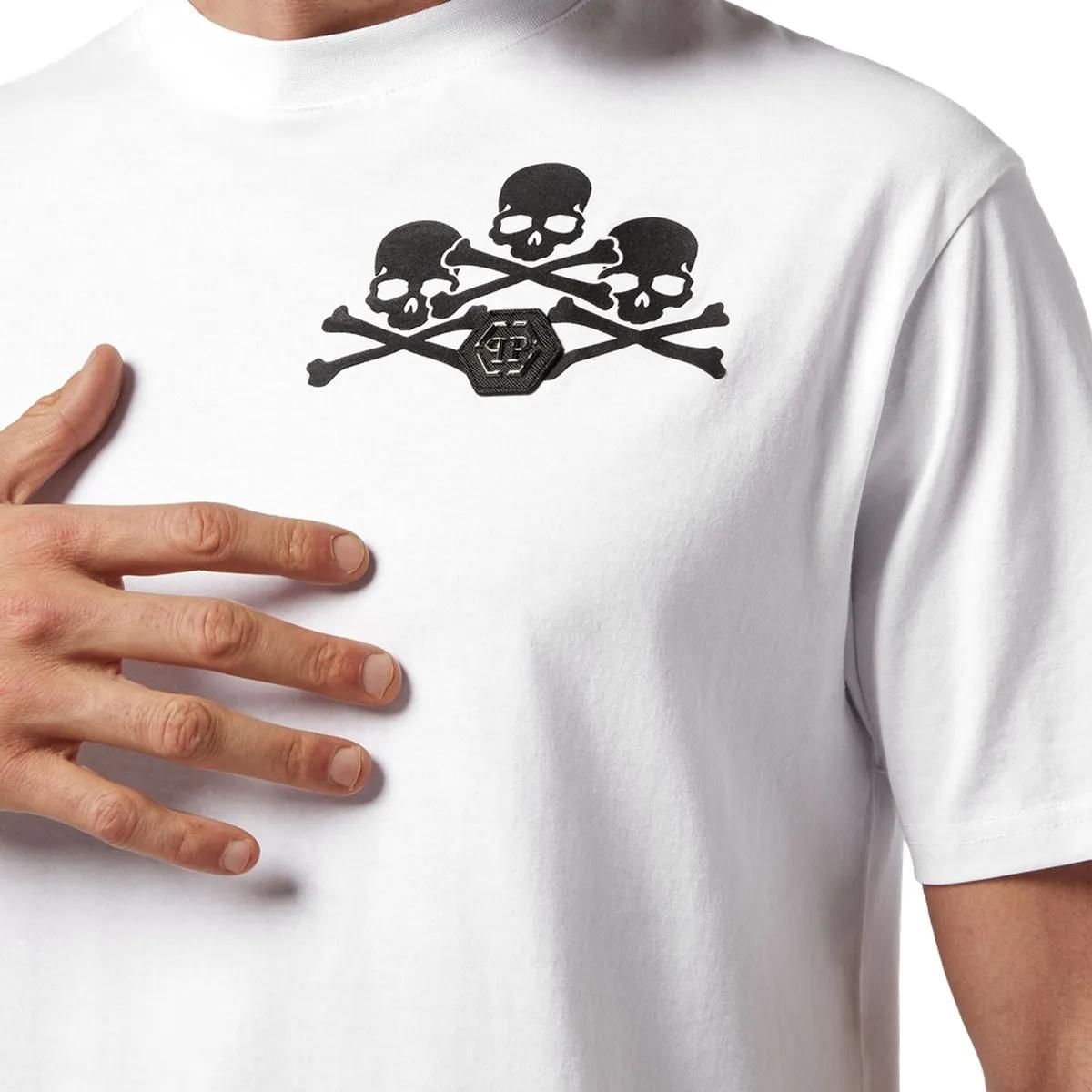 Philipp Plein - T-Shirt Skull - Größe 3XL - weiß