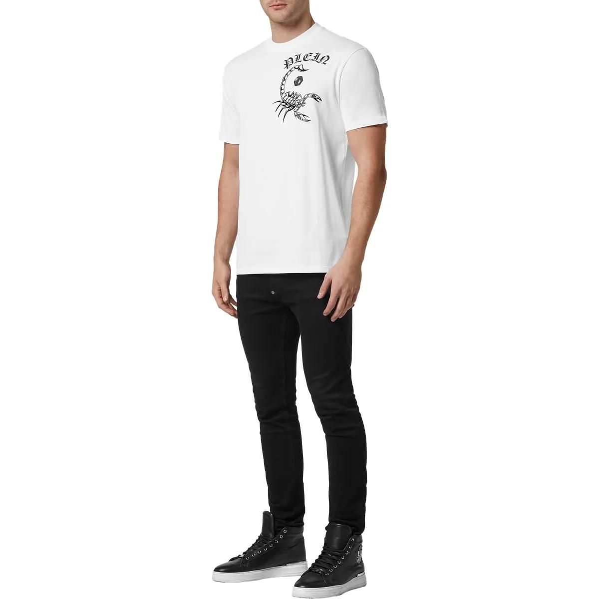 Philipp Plein - T-Shirt Scorpion - Größe 3XL - weiß