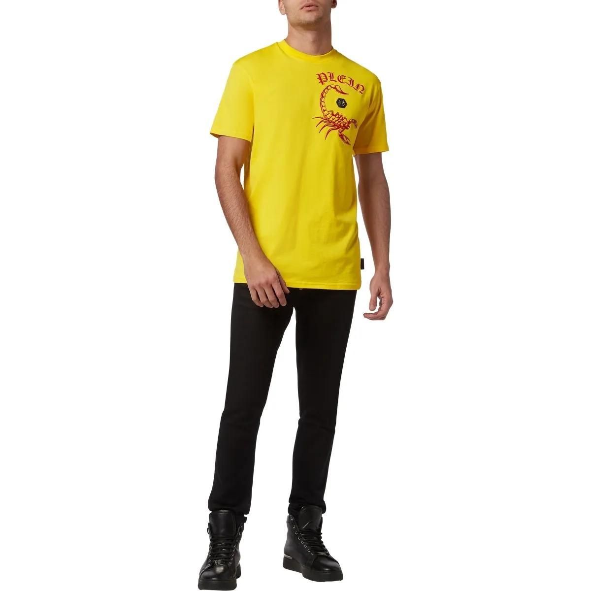 Philipp Plein - T-Shirt Scorpion - Größe 3XL - gelb