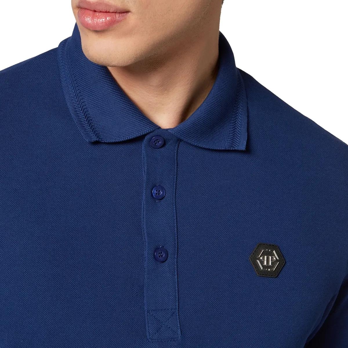 Philipp Plein - Poloshirt Gothic Plein - Größe 3XL - blau