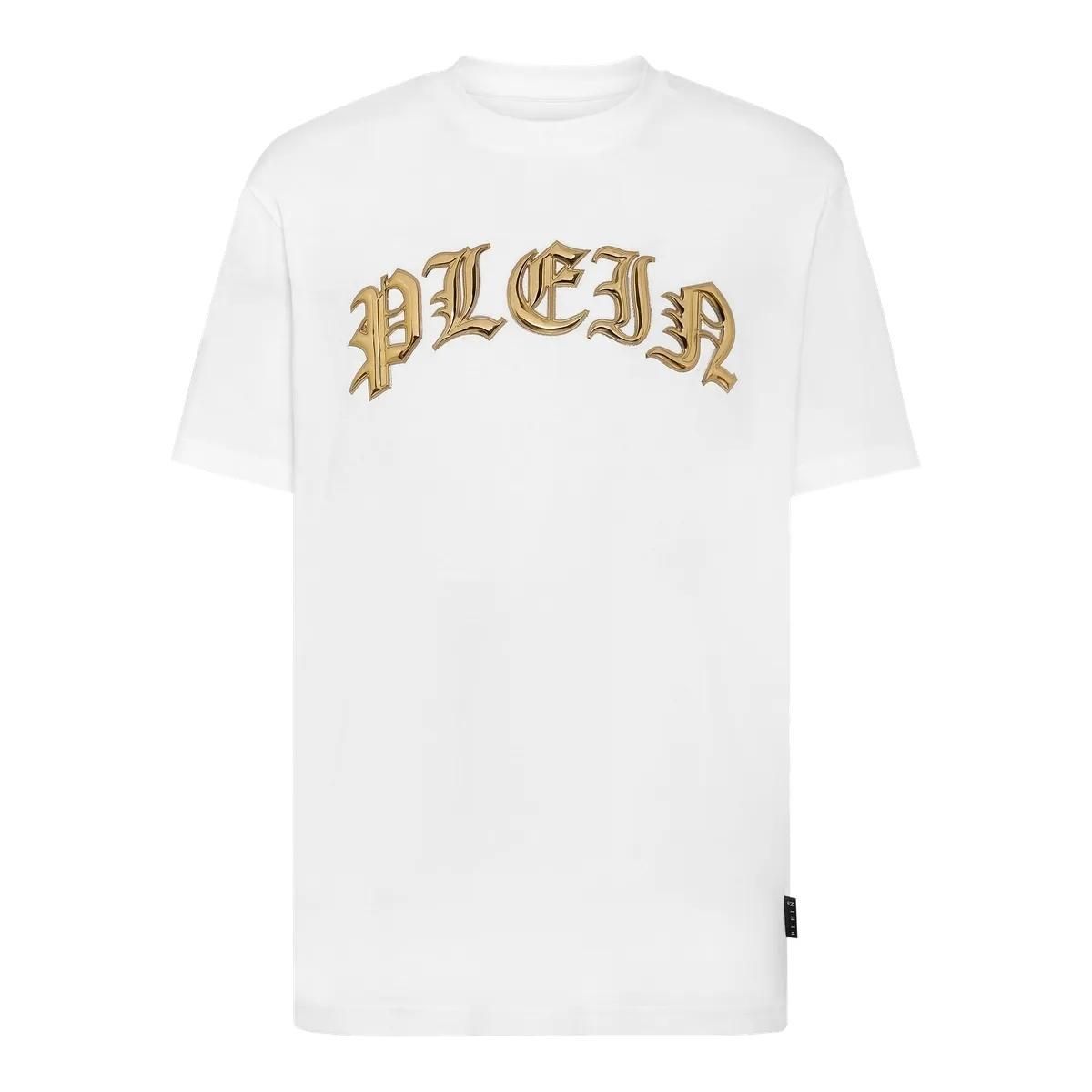 Philipp Plein - T-Shirt Gothic Plein - Größe 3XL - weiß