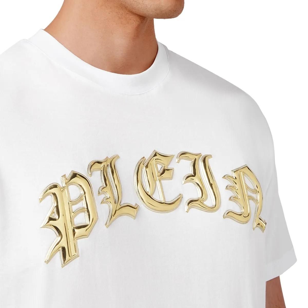 Philipp Plein - T-Shirt Gothic Plein - Größe 3XL - weiß