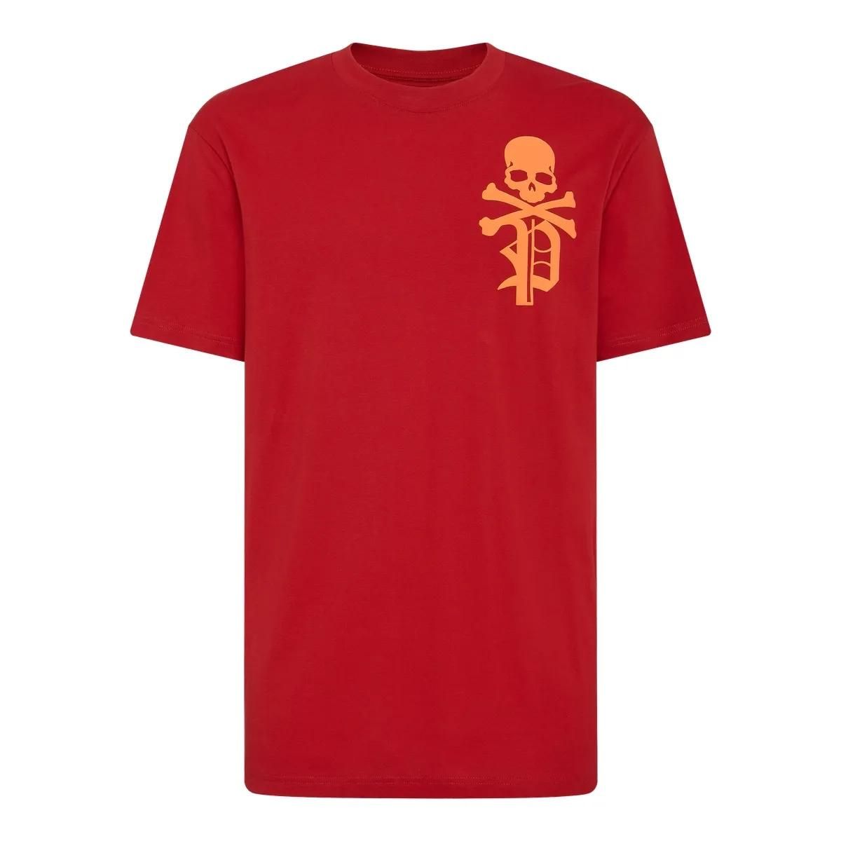 Philipp Plein - T-Shirt Skull&Bones - Größe 3XL - rot