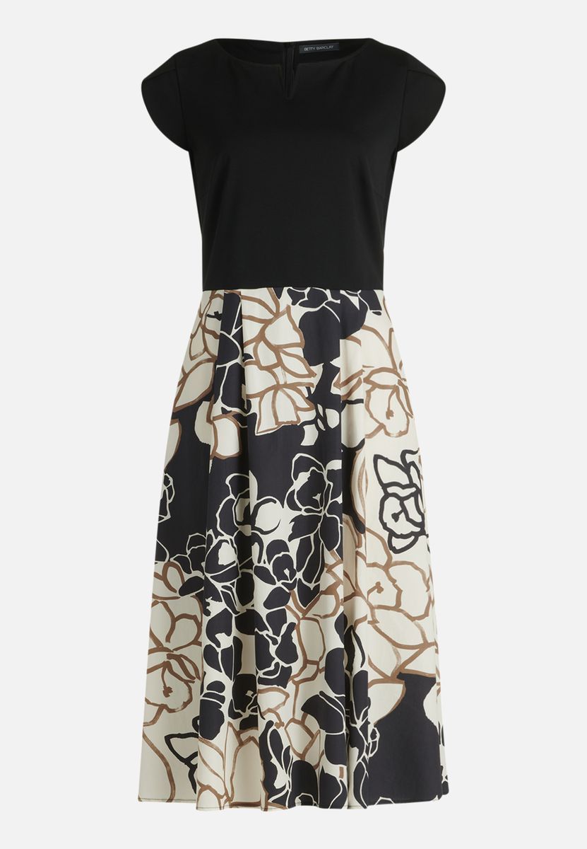 Etuikleid mit Blumenmuster und ausgestelltem Rock