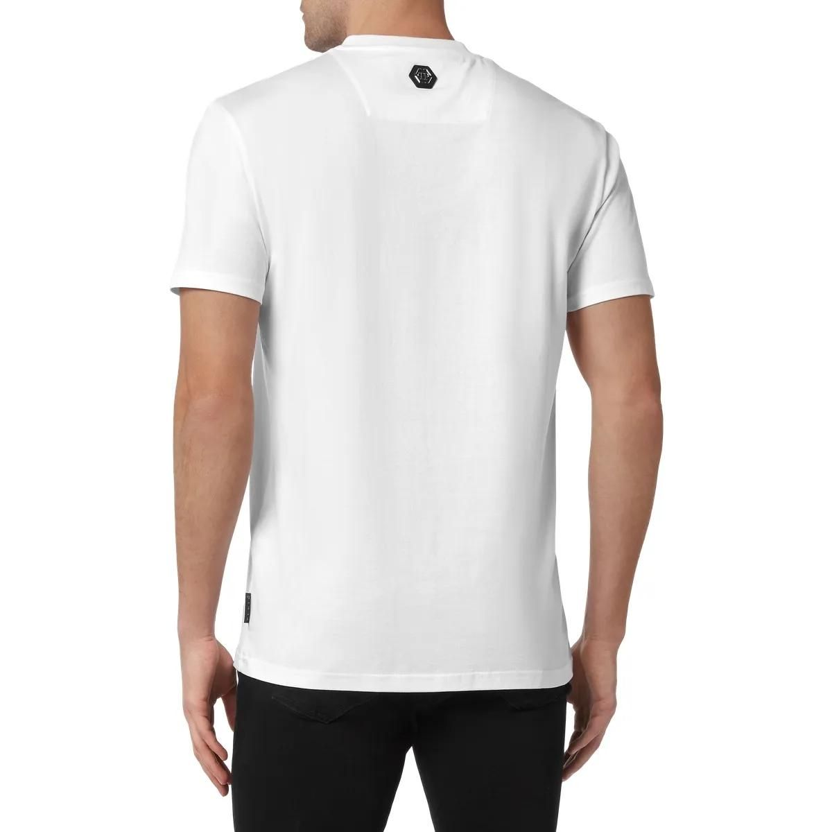 Philipp Plein - T-Shirt Scorpion Mit Schmucksteinen - Größe 3XL - weiß