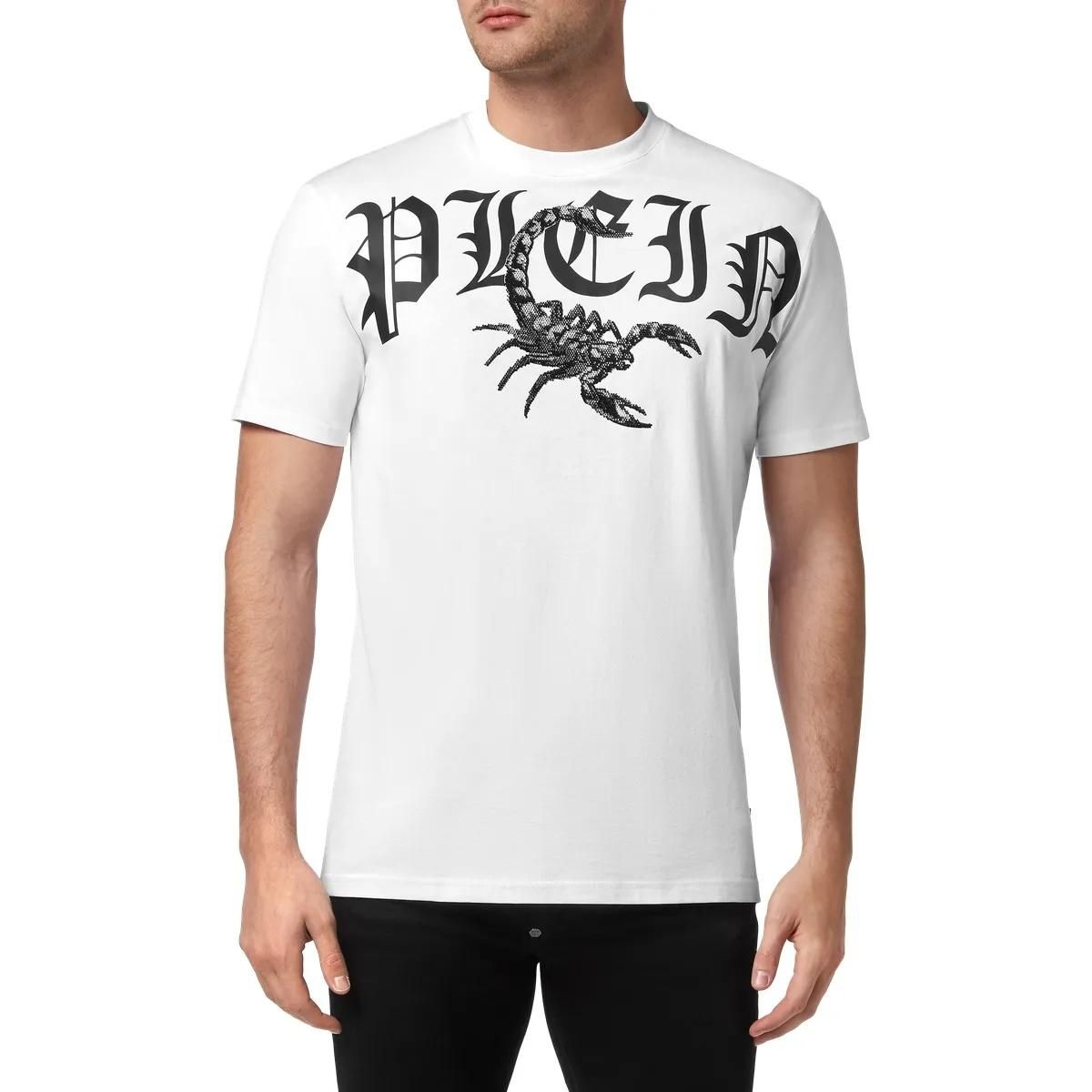 Philipp Plein - T-Shirt Scorpion Mit Schmucksteinen - Größe 3XL - weiß