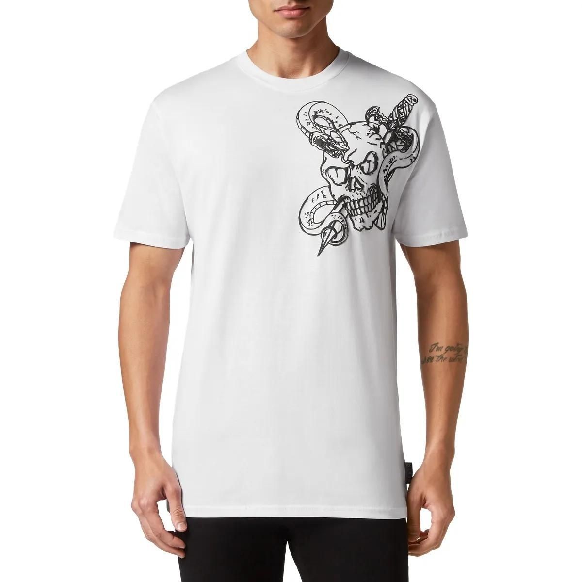 Philipp Plein - T-Shirt Snake - Größe 3XL - weiß