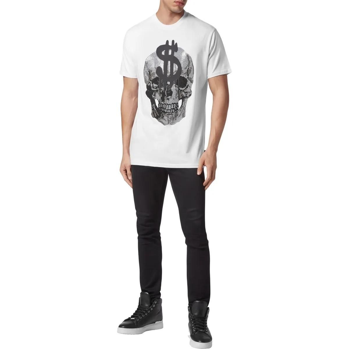 Philipp Plein - T-Shirt Skull - Größe 3XL - weiß