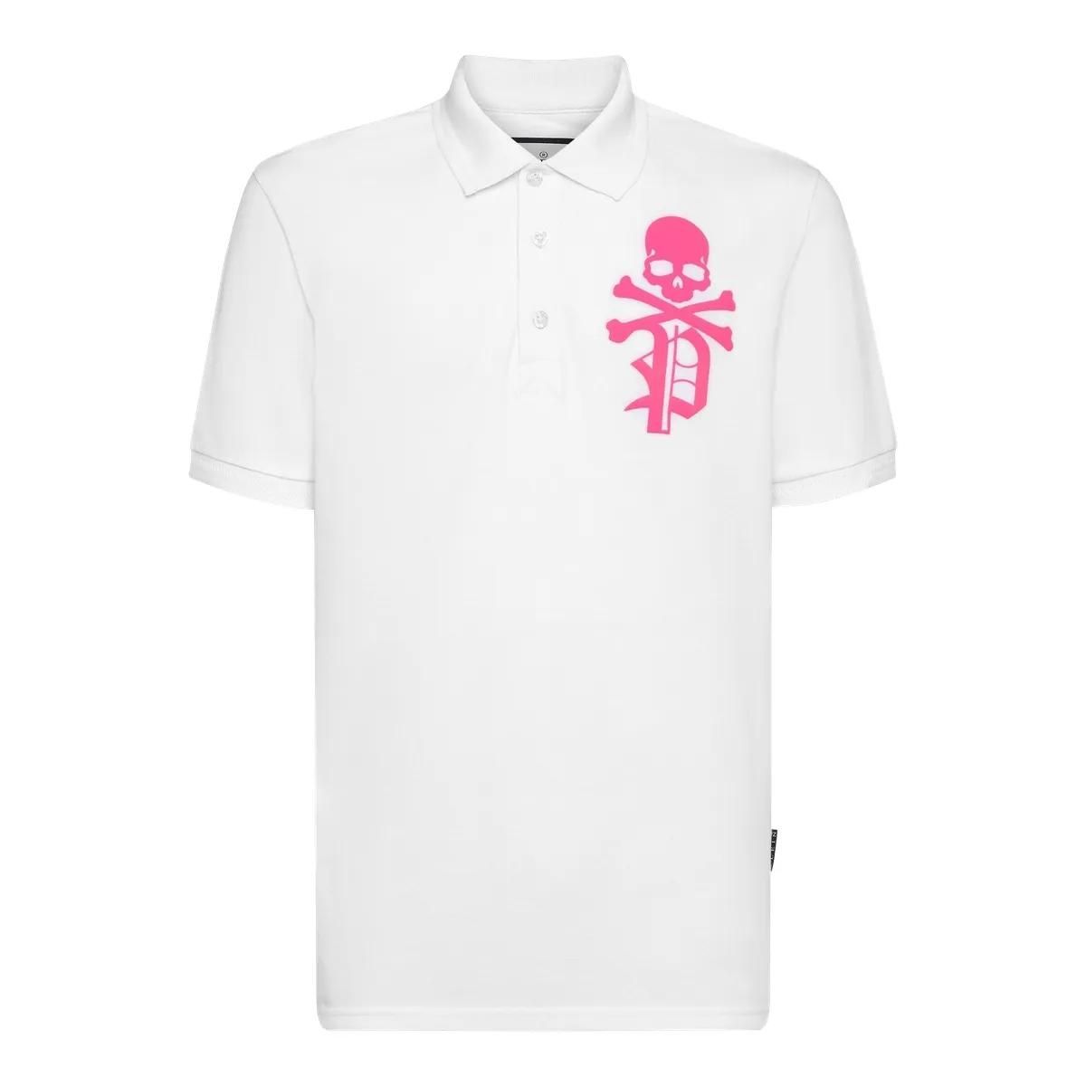 Philipp Plein - Poloshirt Skull&Bones - Größe 3XL - weiß