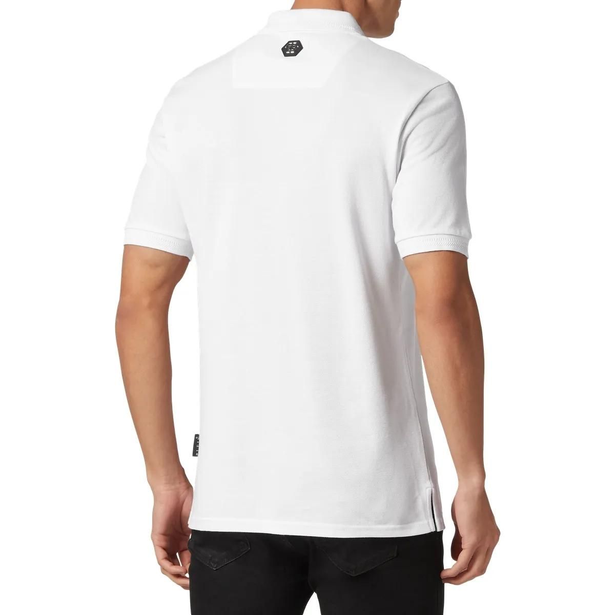Philipp Plein - Poloshirt Skull&Bones - Größe 3XL - weiß