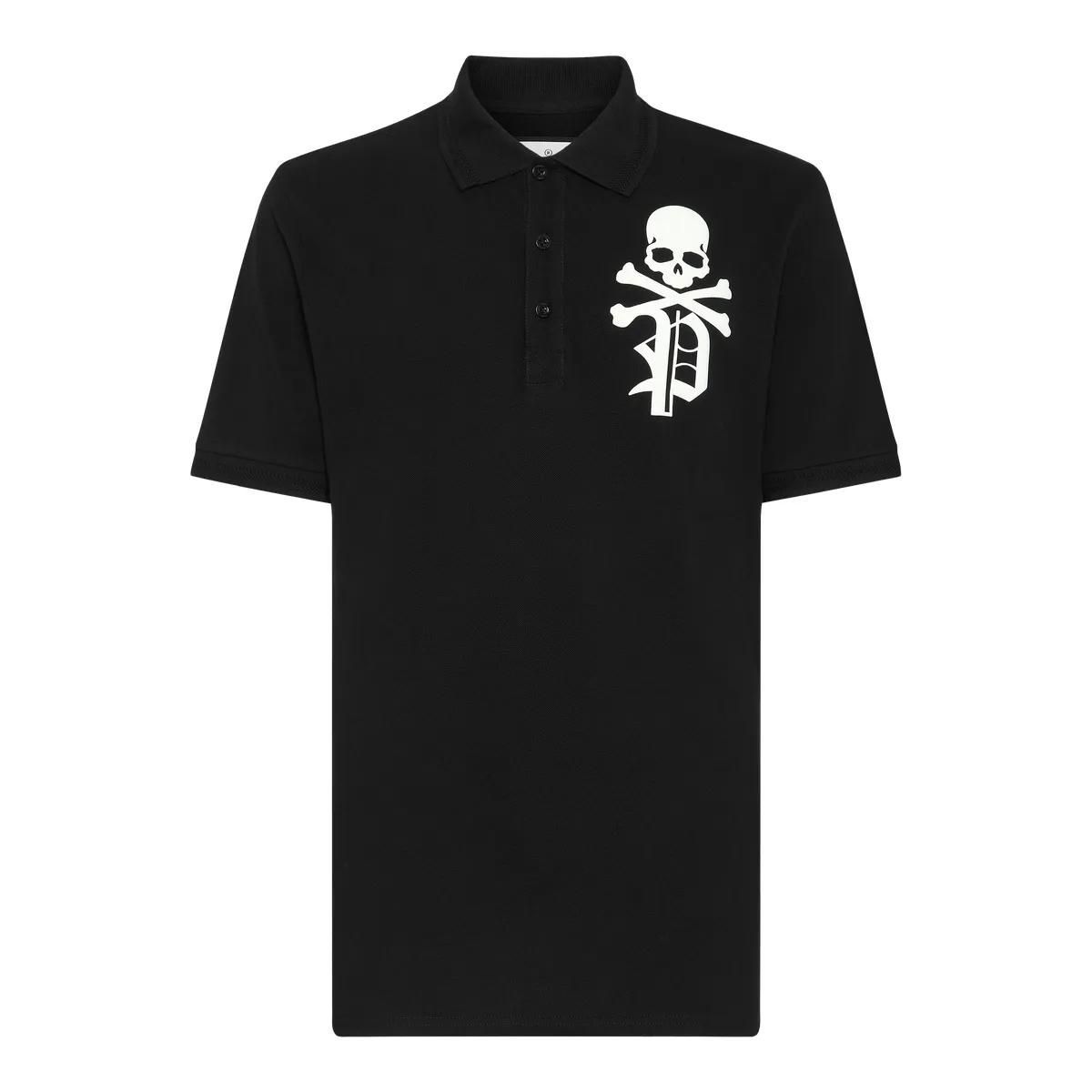 Philipp Plein - Poloshirt Skull&Bones - Größe 3XL - schwarz