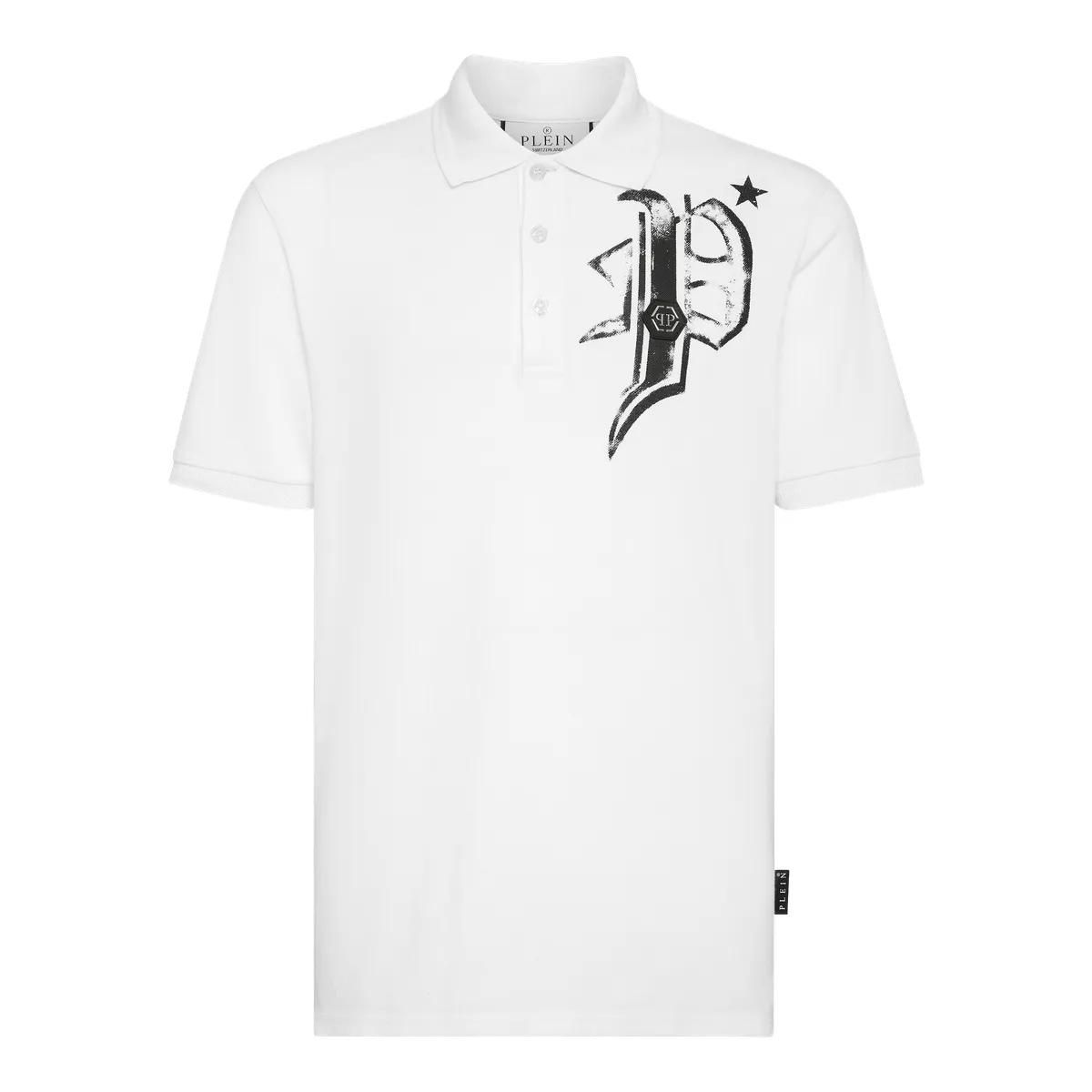 Philipp Plein - Poloshirt Skull&Bones - Größe 3XL - weiß