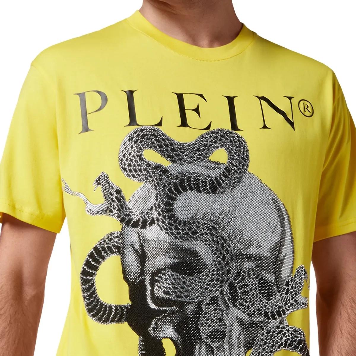 Philipp Plein - T-Shirt Snake - Größe 3XL - gelb