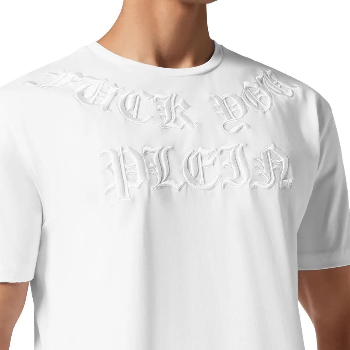 Philipp Plein - T-Shirt Gothic Plein - Größe 3XL - weiß