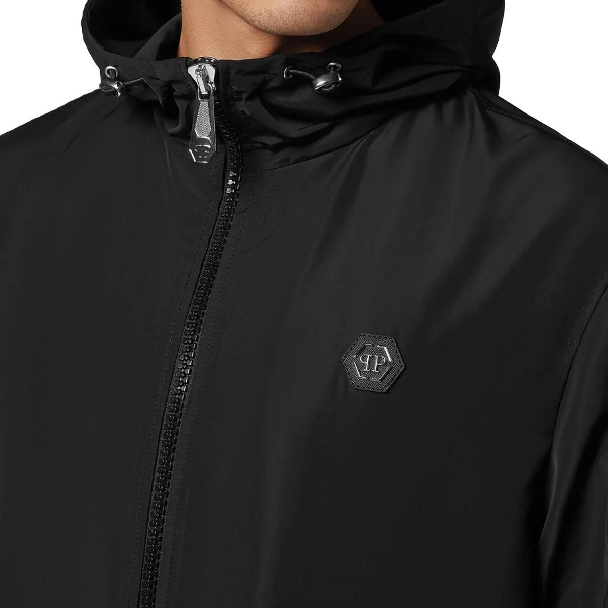 Philipp Plein - Nylon Jacke - Größe L - schwarz