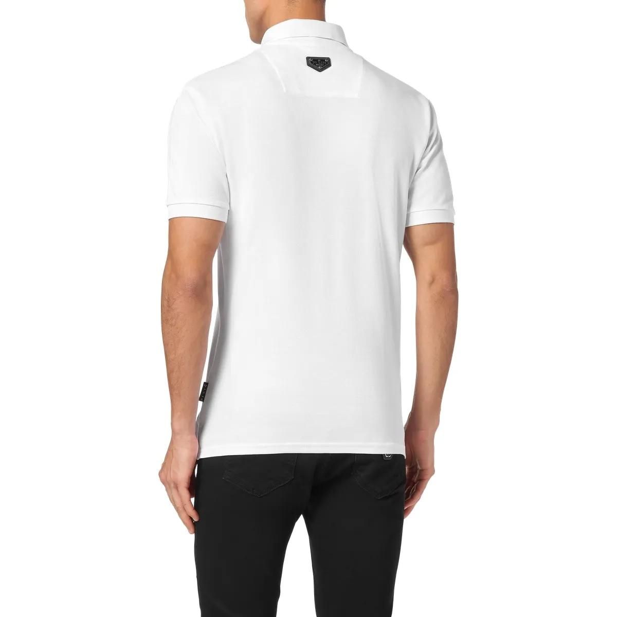 Philipp Plein - Poloshirt Skull&Bones - Größe 3XL - weiß