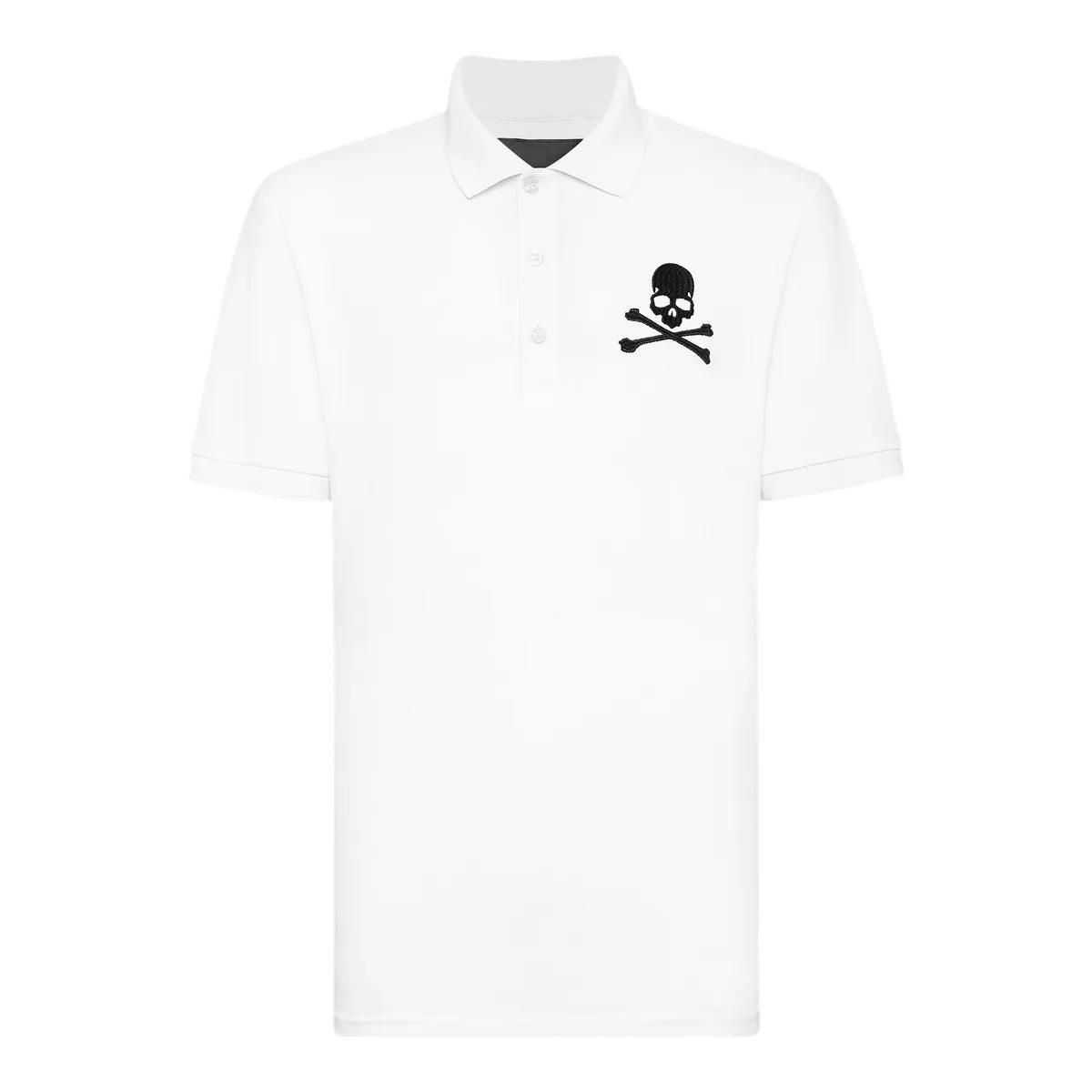 Philipp Plein - Poloshirt Skull&Bones - Größe 3XL - weiß