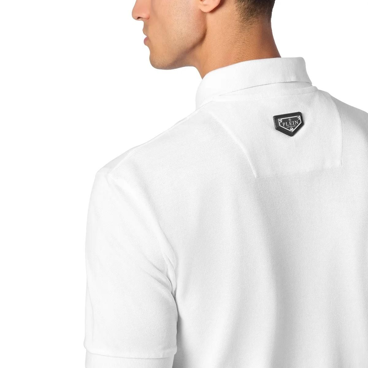 Philipp Plein - Poloshirt Skull&Bones - Größe 3XL - weiß