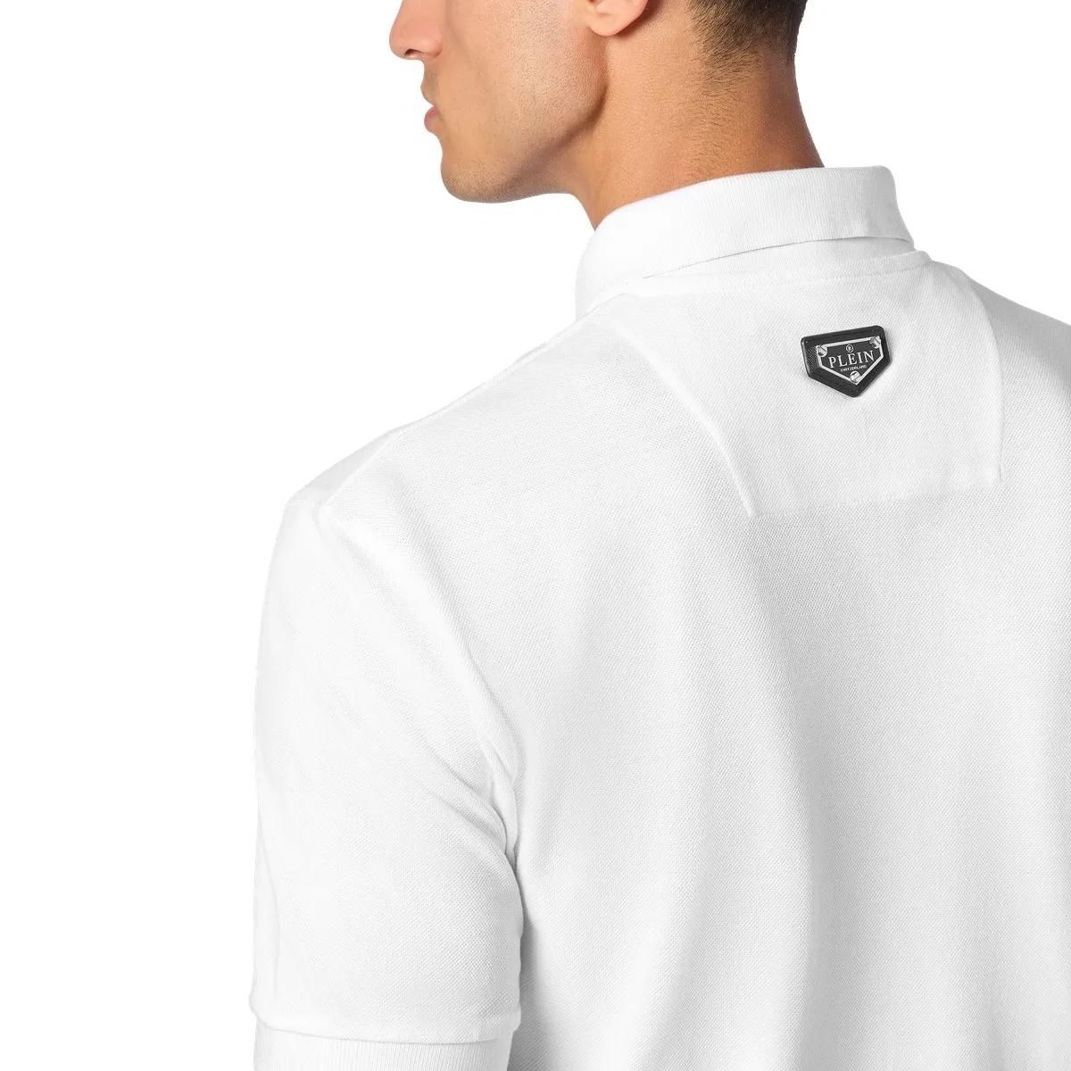 Philipp Plein - Poloshirt Skull&Bones - Größe 3XL - weiß