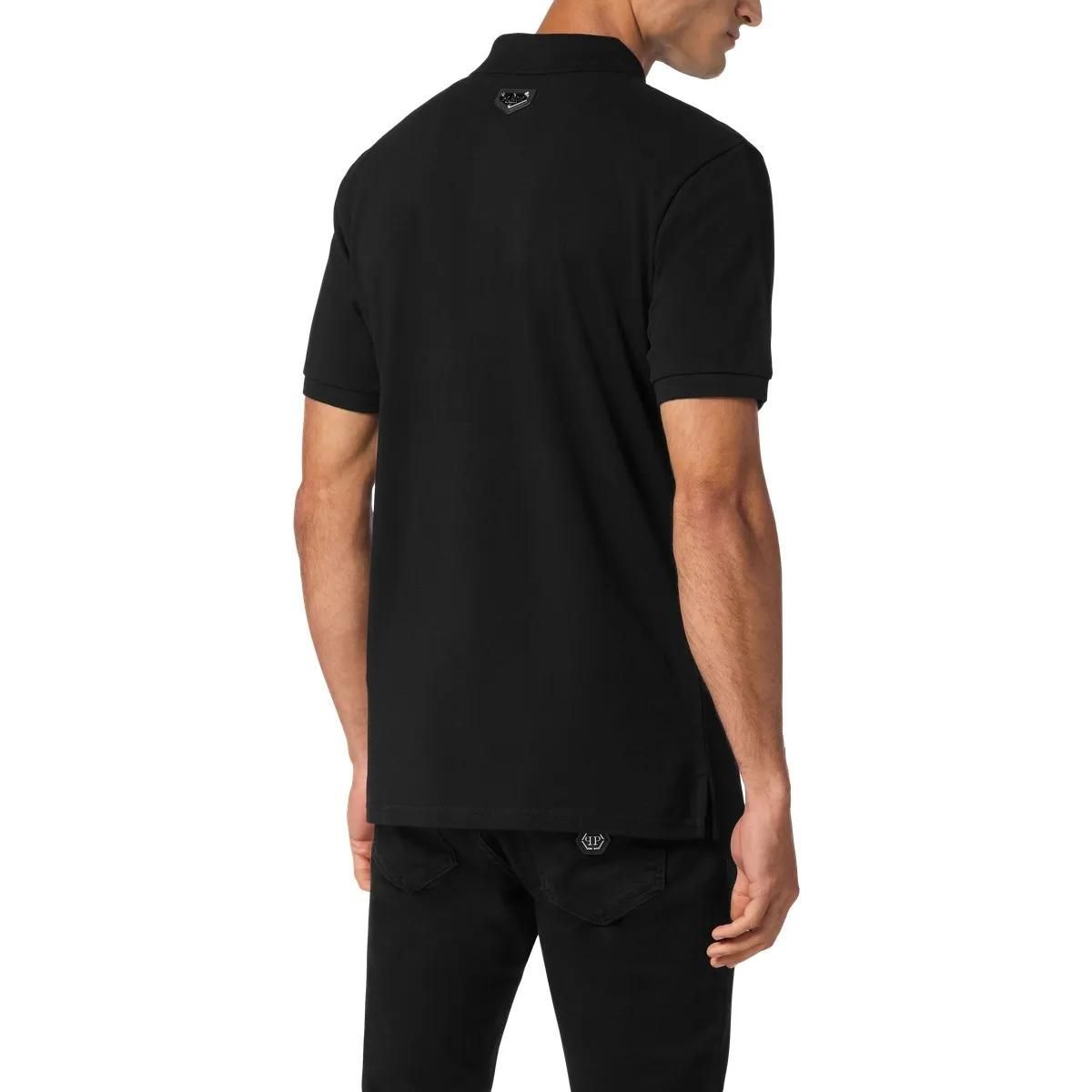 Philipp Plein - Poloshirt Skull&Bones - Größe S - schwarz