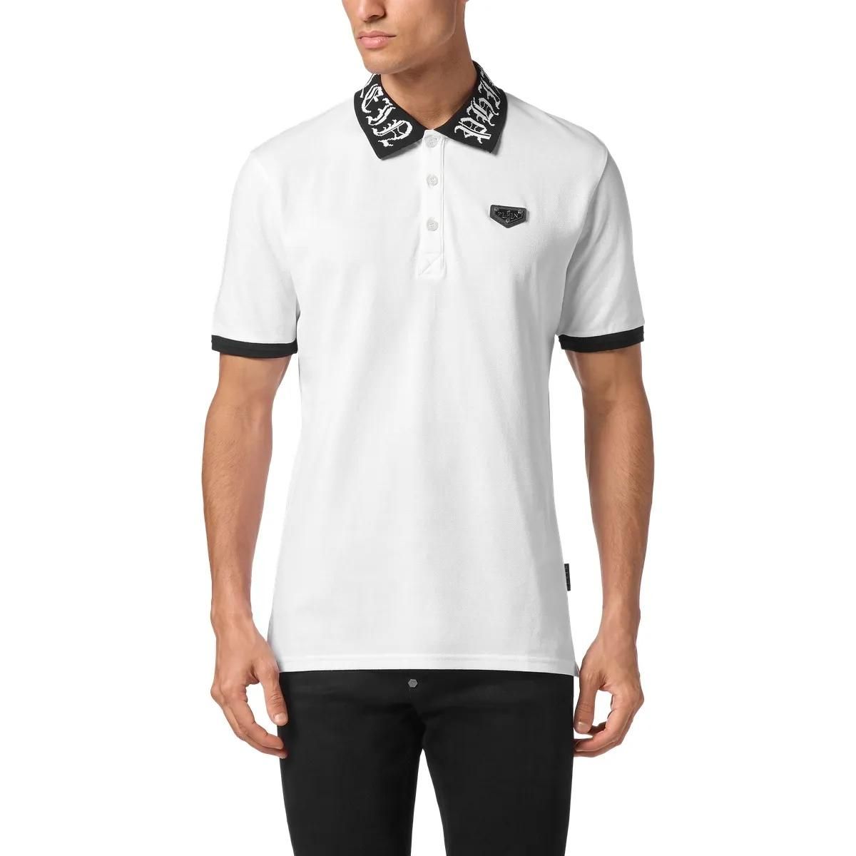 Philipp Plein - Poloshirt Gothic Plein - Größe 3XL - weiß