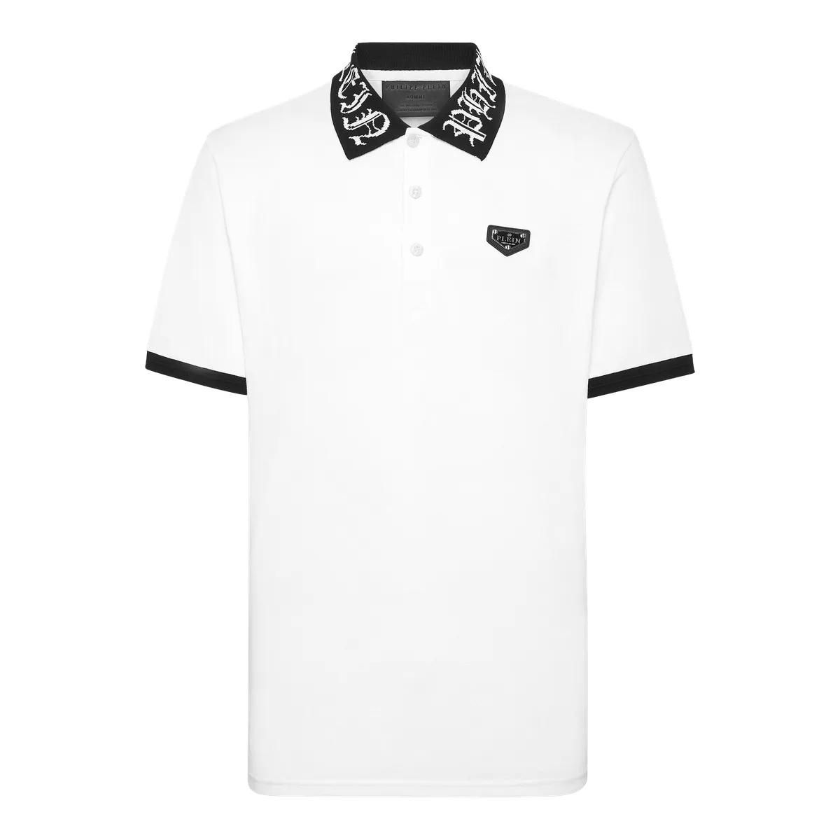 Philipp Plein - Poloshirt Gothic Plein - Größe 3XL - weiß