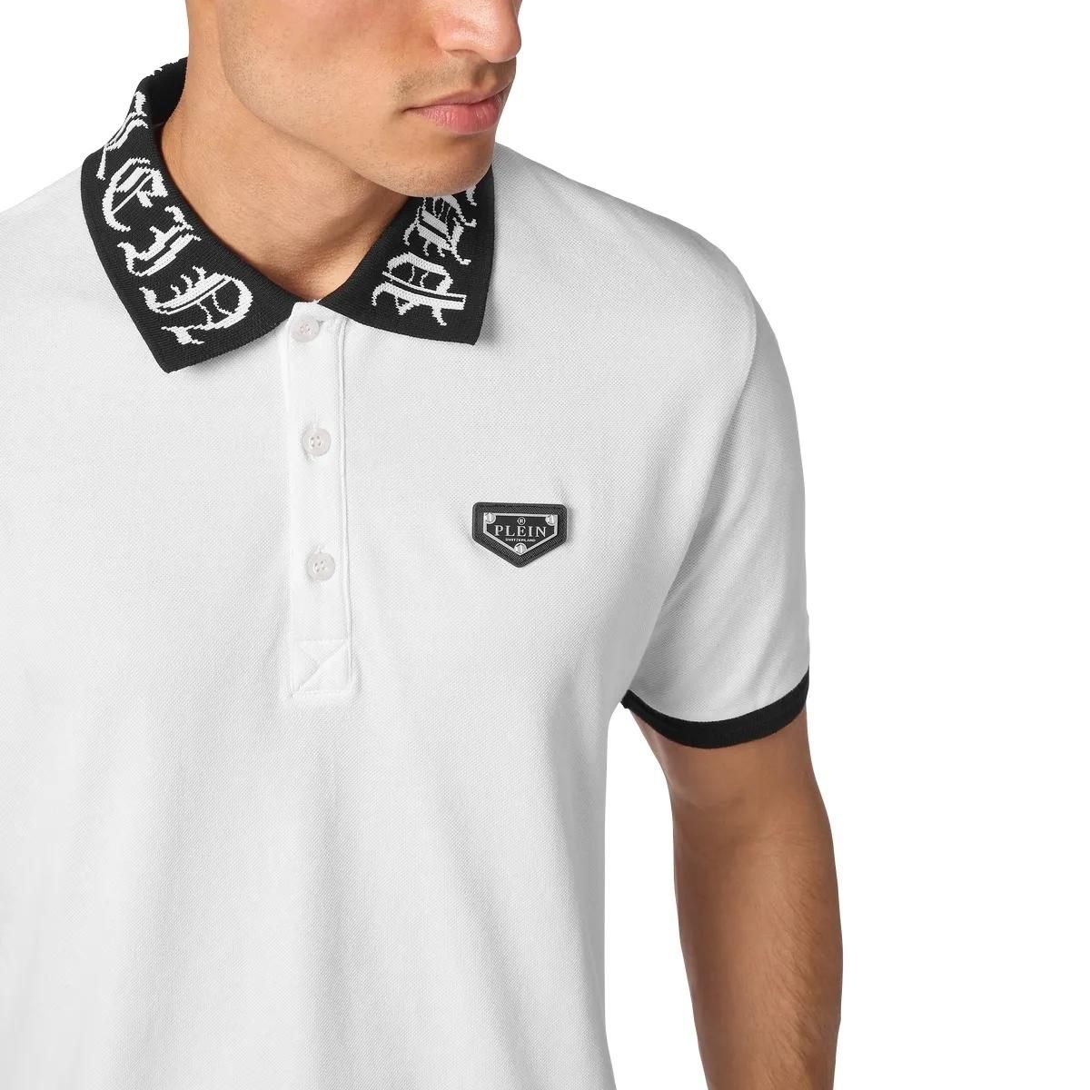 Philipp Plein - Poloshirt Gothic Plein - Größe 3XL - weiß